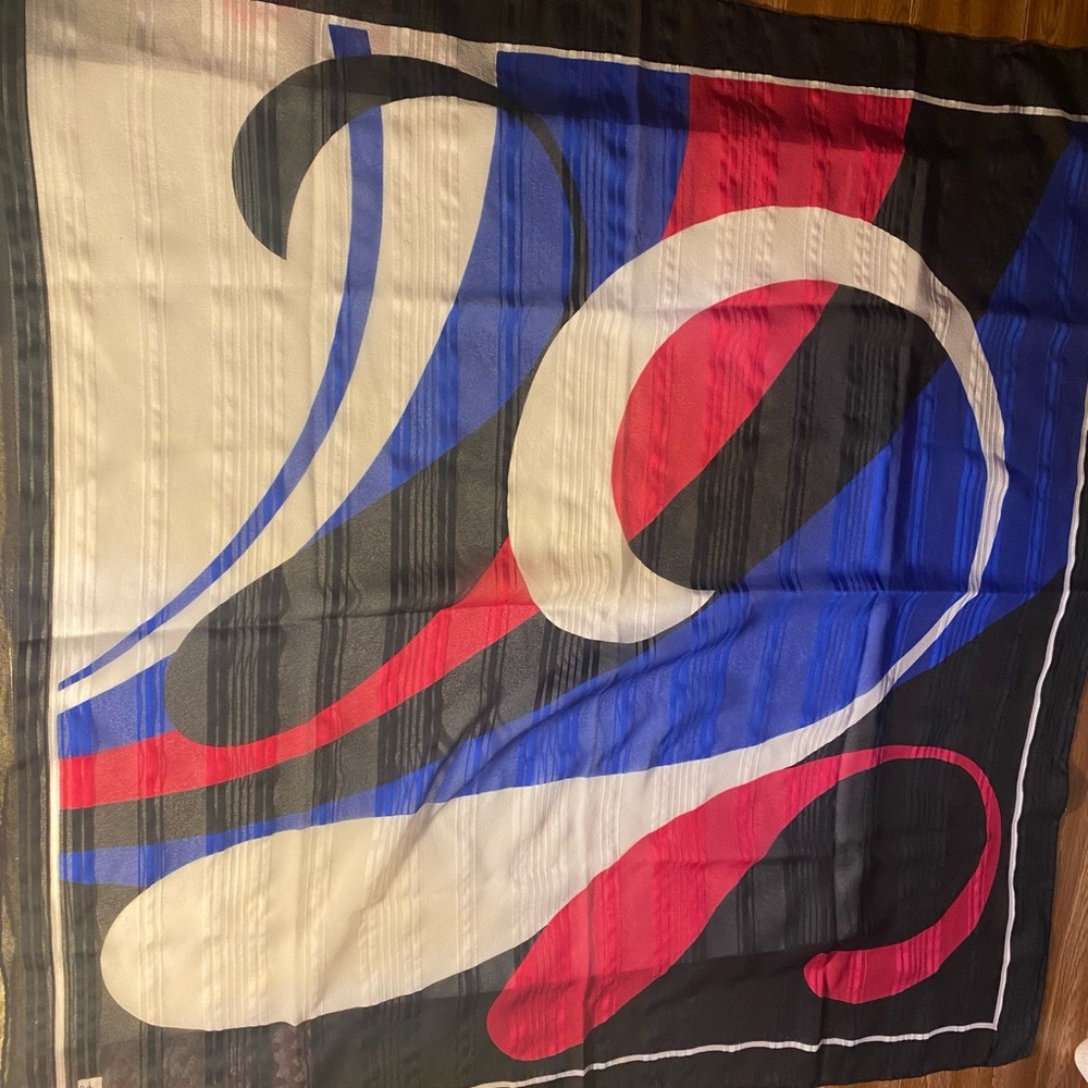 Vintage Jim Renoir Abstract Multicolor Scarf